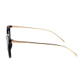 Cat Eye Design PC Frame with Metal Temple Sunglass